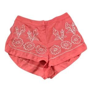 Chloah Embroidered Pink Shorts Size M